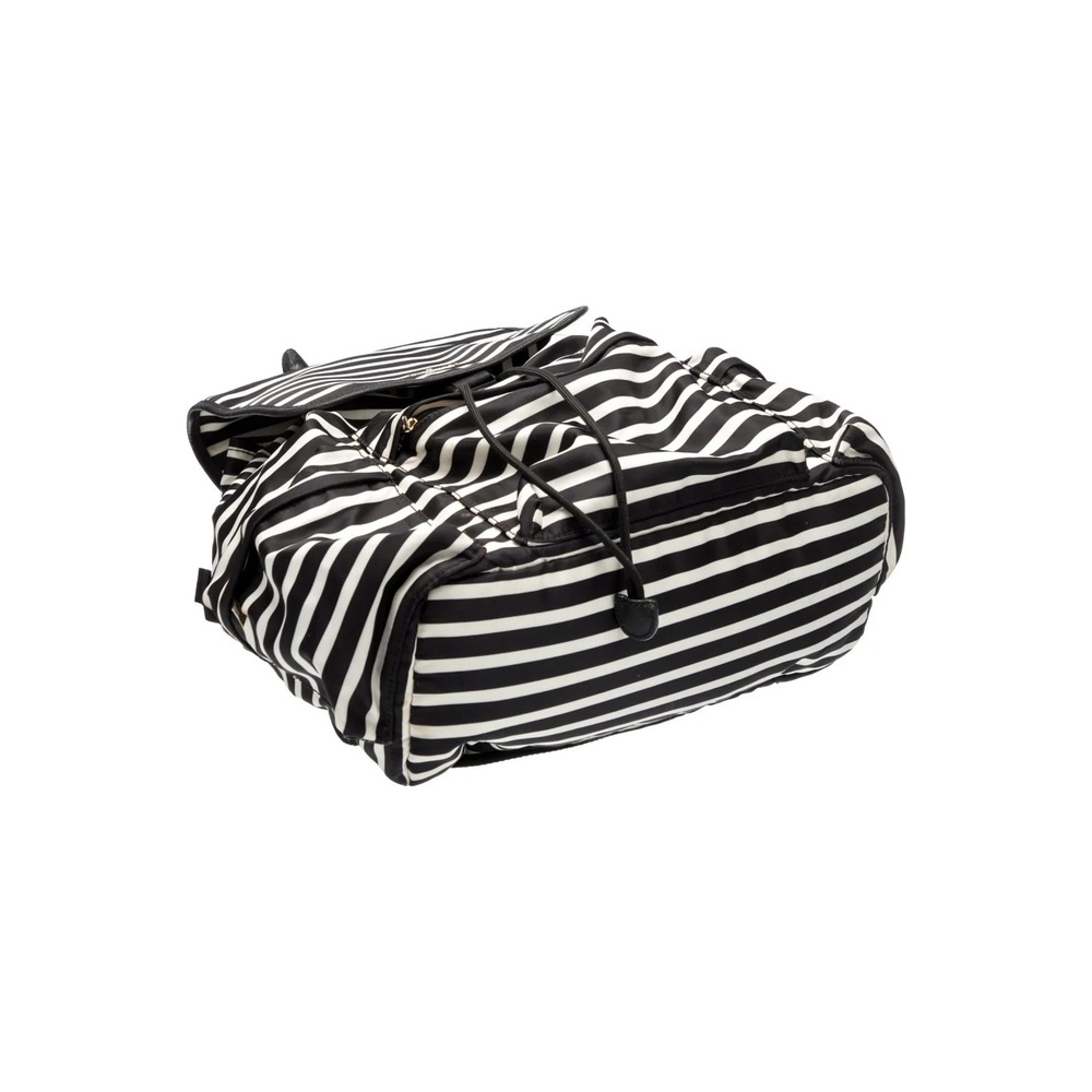 Kate Spade New York Classic Back Pack Black White Stripe Full Size - Picture 5 of 15